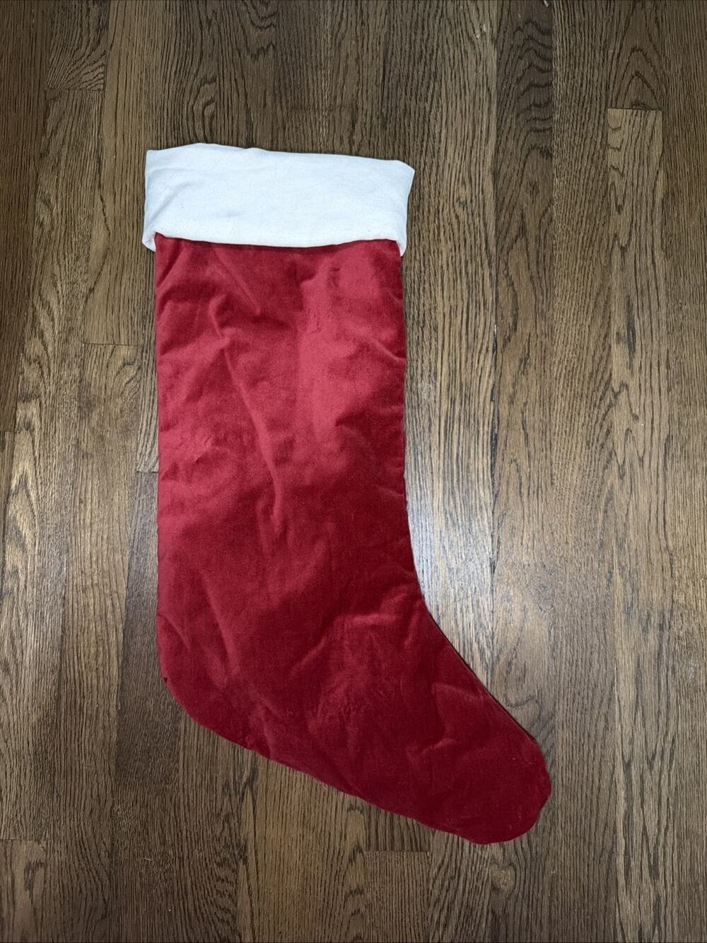 Pottery Barn Large Velvet Christmas Stocking - NWT